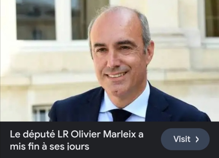 Drame politique : le député LR Olivier Marleix s&rsquo;est suicidé à 54 ans